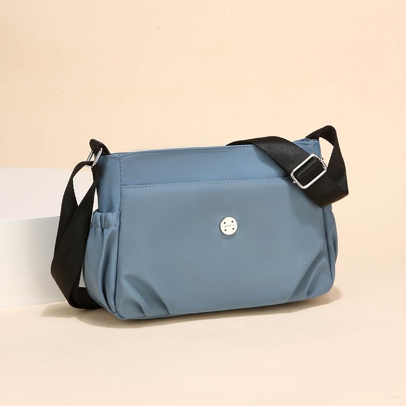 Einfarbige Damen Umhängetasche mit großem Fassungsvermögen und mehreren Fächern, leichte Pendler-Schultertasche, Mamatasche