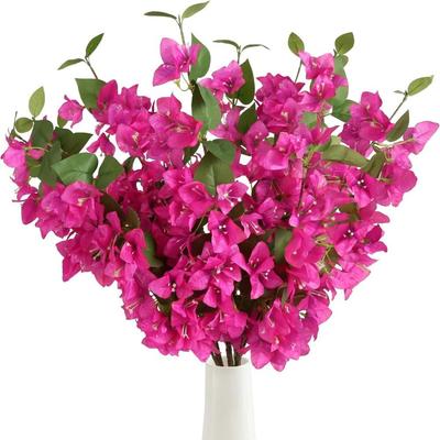 1PC Realistic Artificial Flowers UV Resistant Fake Silk Silk Bougainvillea Climbing Plant 80cm Long Trailing Bougainvillea Vines