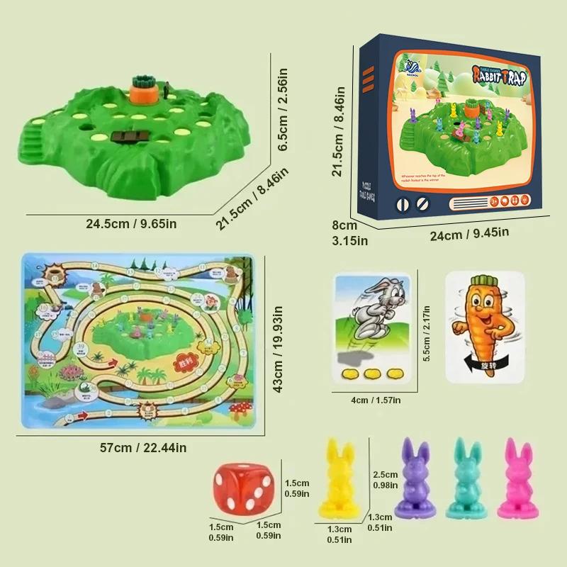 Children's Toys Rabbit Off-road Competition Toy Children's Defense Radish Rabbit Trap Game Puzzle Desktop Toy Interactive Toy