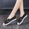 Mesh Atmungsaktive Schuhe für Damen Runde Zehenpartie Damenschuhe Slipper Sommer Flach 39 Ästhetisch Bequem und Elegant Baumwolle Neu