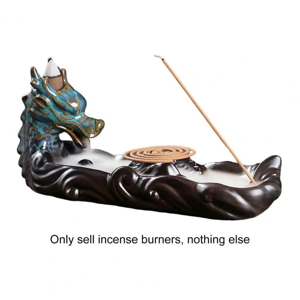 Handicrafts Dragon Incense Seat Dragon Design Exquisite Backflow Incense Holder Attractive Lifelike Vertical Aromatherapy Stove