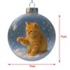 New Plastic Cat Ornament Solid Color DIY Acrylic Bauble Replacement Caps Creative Christmas Ball Pendant Christmas Tree