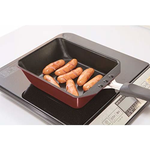 Thermos Durable Series Deep Egg Frying Frying Pan 15 X 18.5cm Red Compatible with IH KFF-015DE R
