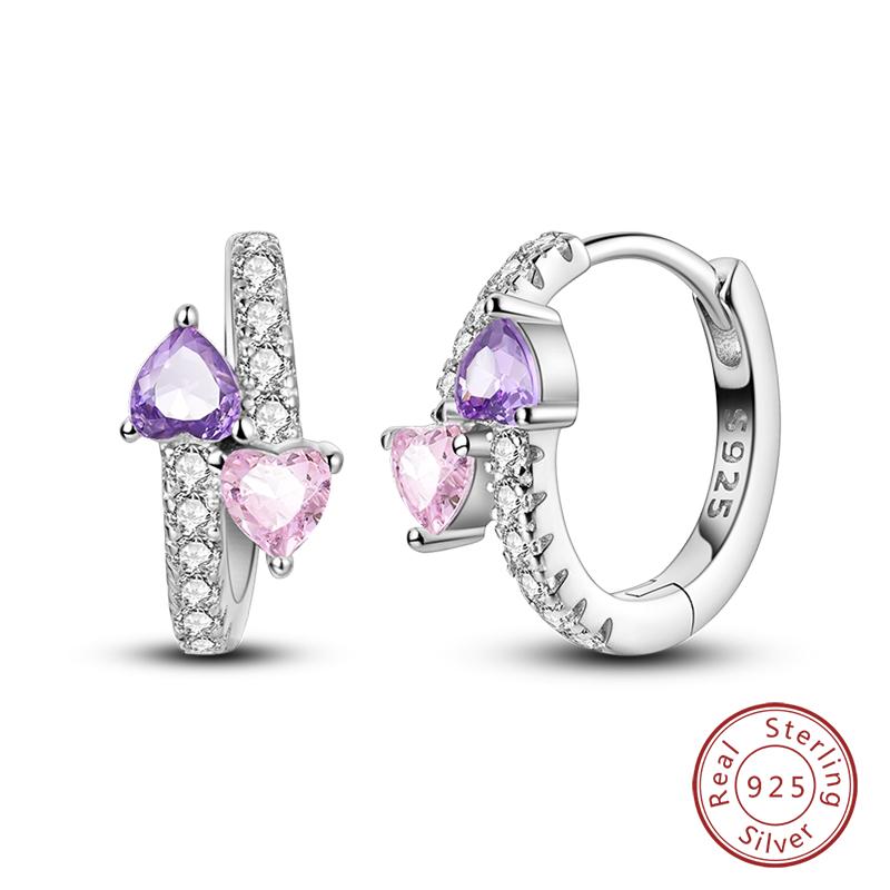 Real 925 Sterling Silver Colorful Dragonfly Butterfly Animal Earrings For Women Exquisite Birthday Anniversary Jewelry Gifts