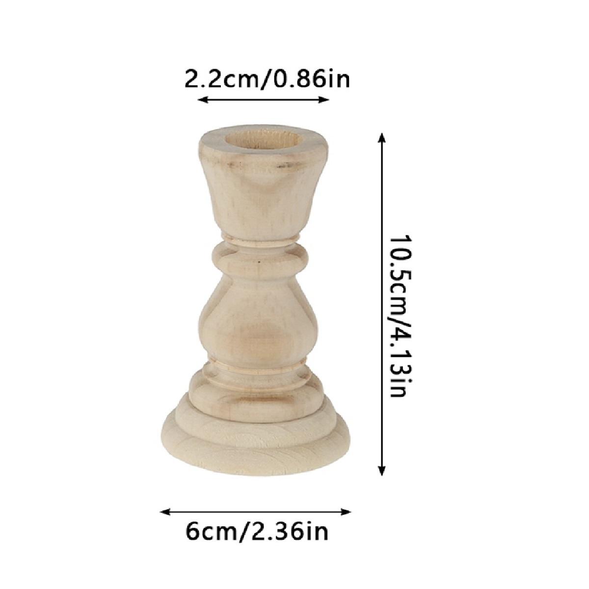 Candlestick Holder Unfinished Candlesticks Holders Wooden Candle Holder Unpainted Candle Stand For Pillar Candles Home Decor