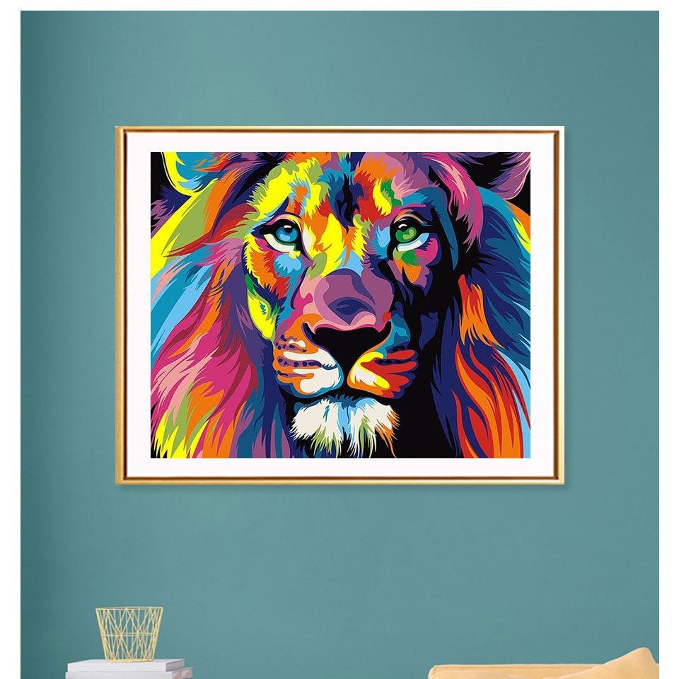 

5D Алмазная картина DIY Полная алмазная вышивка крестиком с изображением животных 30*40cm