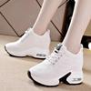 Women Mesh Breathable Casual Sneakers Women Spring Platform Heels Wedges Height Increasing 2023 Knitted Ladies Vulcanized Shoes