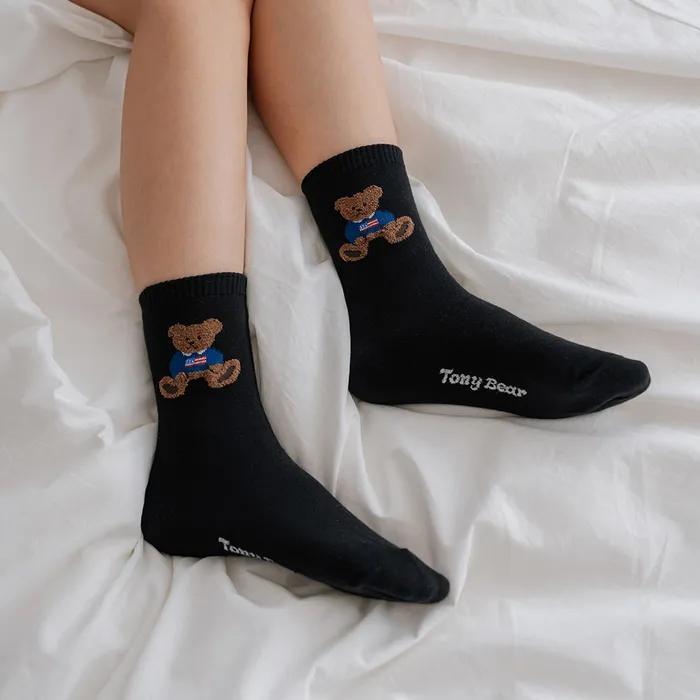 GGRN Women's Fashion Socks_W-L-405 Tony Bear Signature