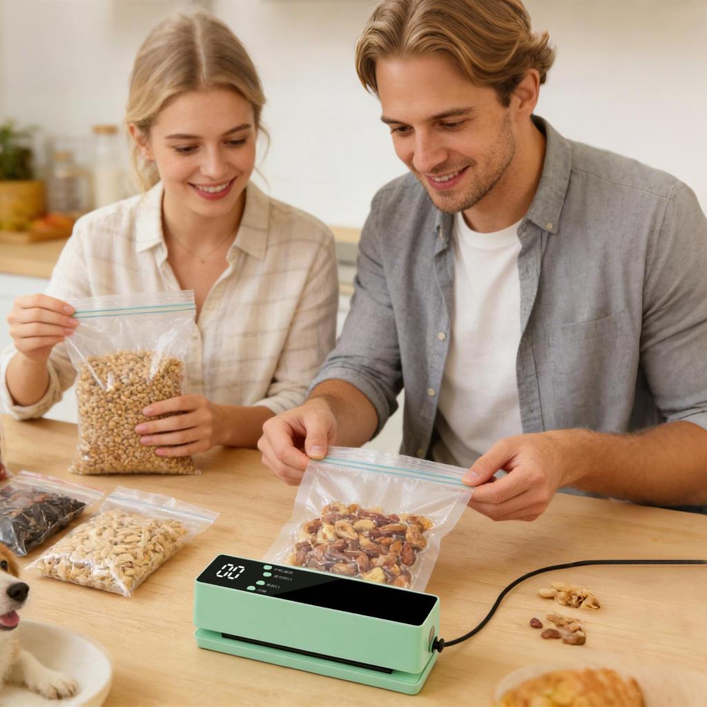 Mini Wireless Vacuum Sealing Machine Fully Automatic Household Small Portable Food Packaging Plastic Sealing Machine