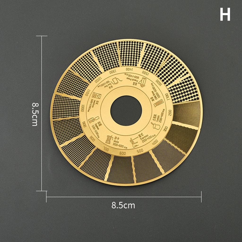Coffee Powder Grinder Thickness Comparison Card Grinding Reference Scale Accurate Measurement Coffee Accessories