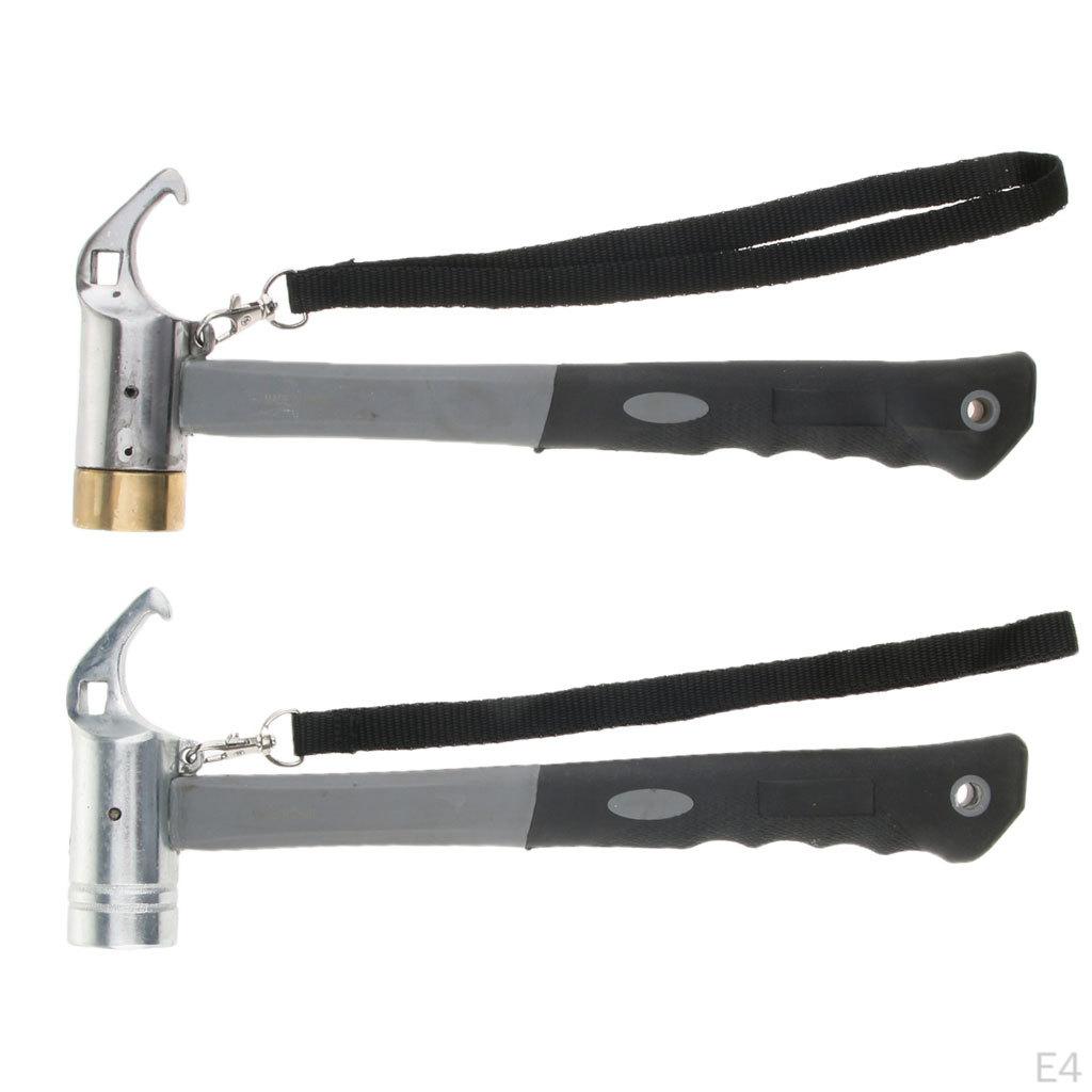 Awning Camping Tent Mallet Hammer Peg Stake Remover With Handing Lanyard