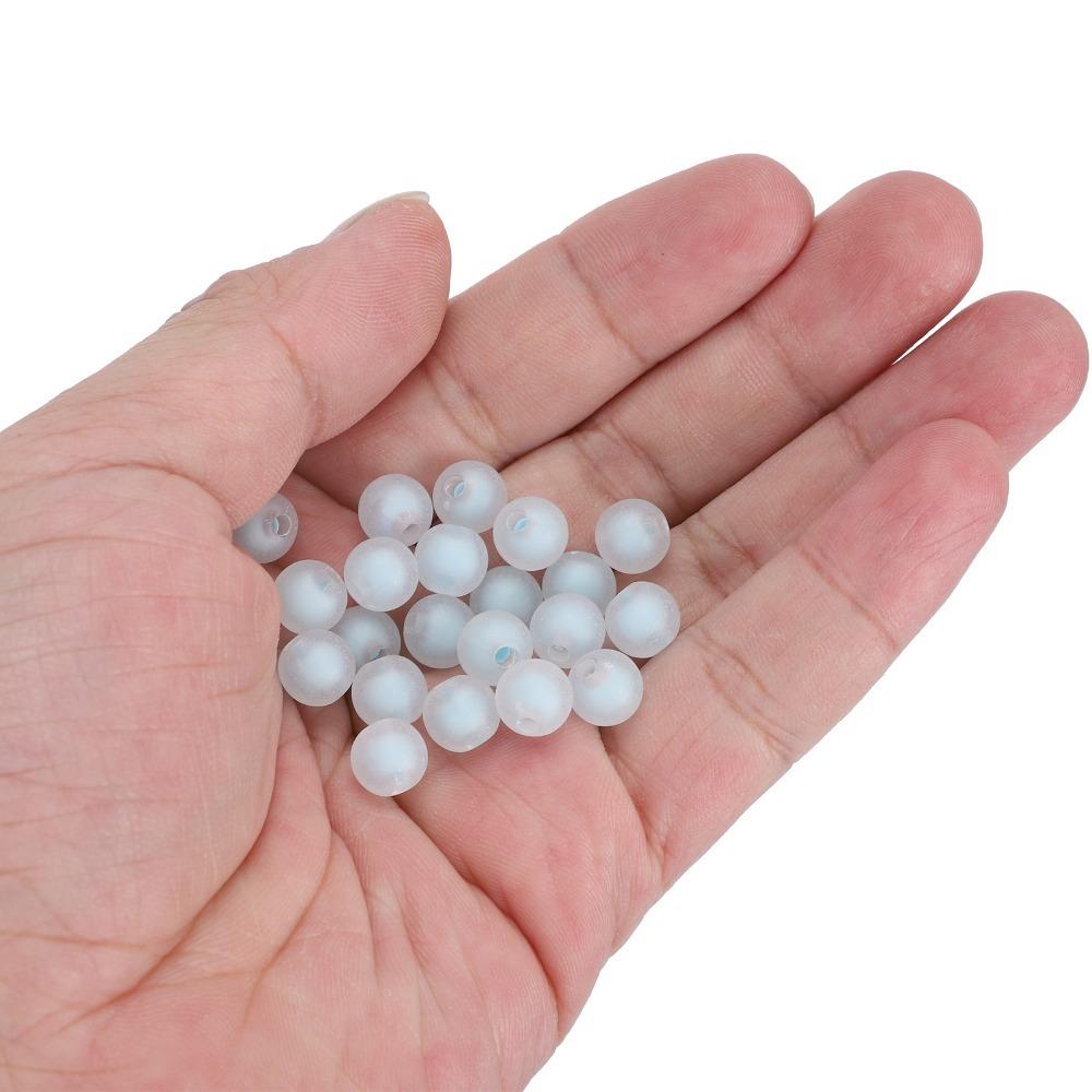 500g Blue Frosted Beads Green DIY Jewelry Making Supplies Resin Beads Bracelets Making синий