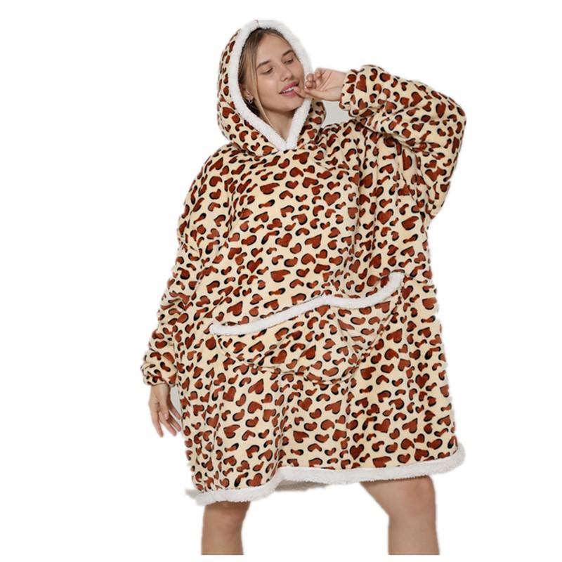 Ζεστό Φαρδύ Φούτερ με Κουκούλα και Κουβέρτα για Χαλάρωση