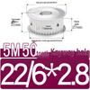 Dual-Sided Flat Timing Pulley: 5M50 Teeth, Width Options 11/16/21/27AF, Bore Size 8-30.