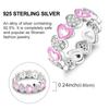 Anneaux en Cuivre Anneau Simple Cœur en Zircon pour Femmes Bijoux Anneau Cadeau Matériau Durable de Haute Qualité Design Élégant