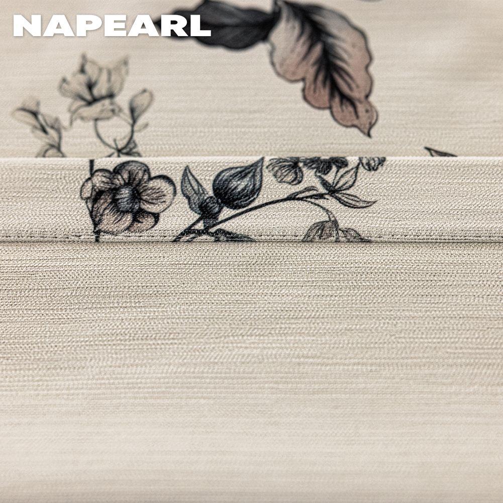 1PC NAPEARL French Retro Blackout Curtains with Butterfly Floral Print Thick Curtains for Bedroom Living Room Window for Home Decor