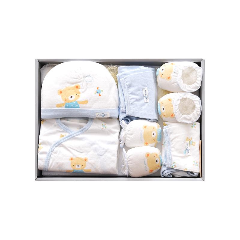Four Seasons Baby Gift Box: Pure Cotton Clothes & Supplies for 100 Days & Full Moon Celebrations.