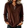 Women's Long Sleeve V-Neck Slim Fit Shirt for Everyday Wear with Fashionable Design