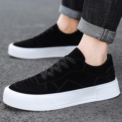 2025 Simple Versatile Low-Top Trendy Thick-Soled Casual Skate Shoes, Korean Style, Extra Large Size, Men’s Fashion Footwear