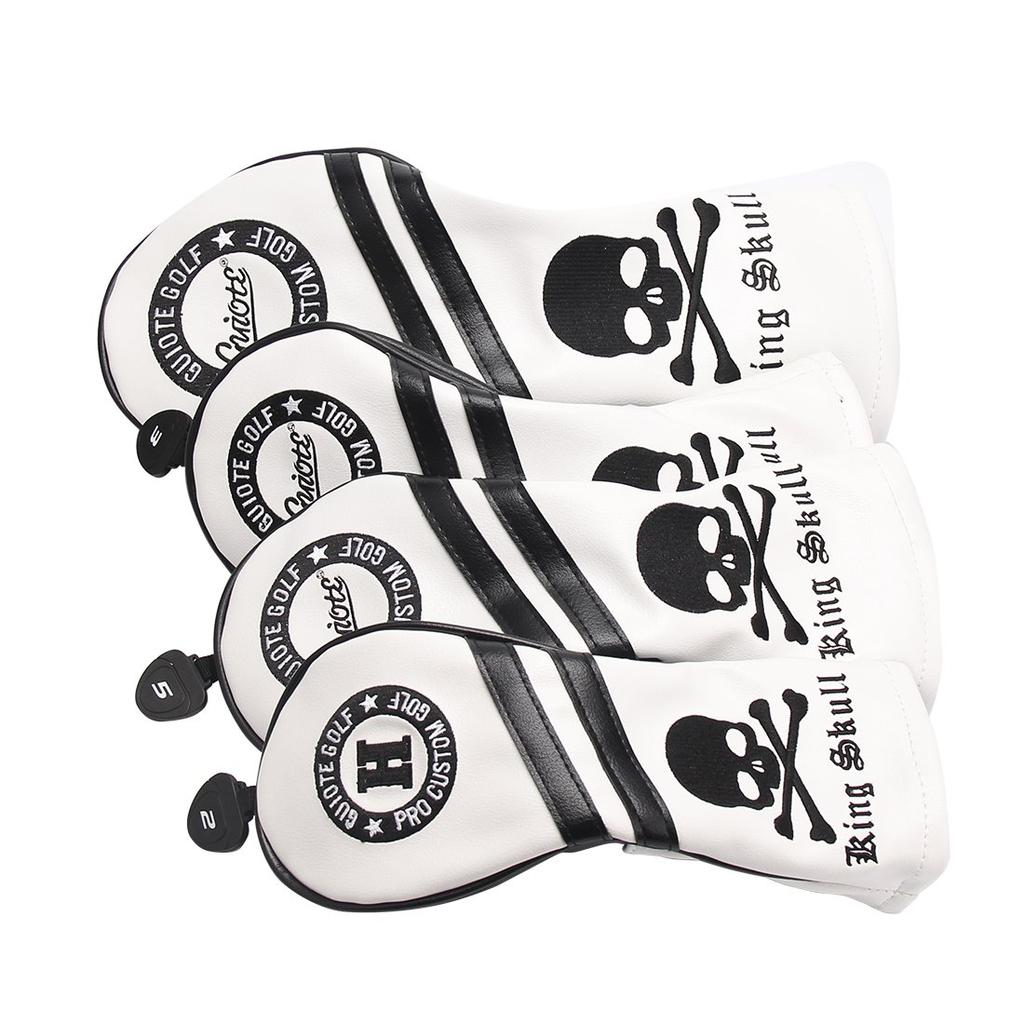 Guiote Golf head covers Golf head covers Club head cover Wood cover Driver New design with replaceable number tag (#2.#3.#4.#5.X) Set of 4