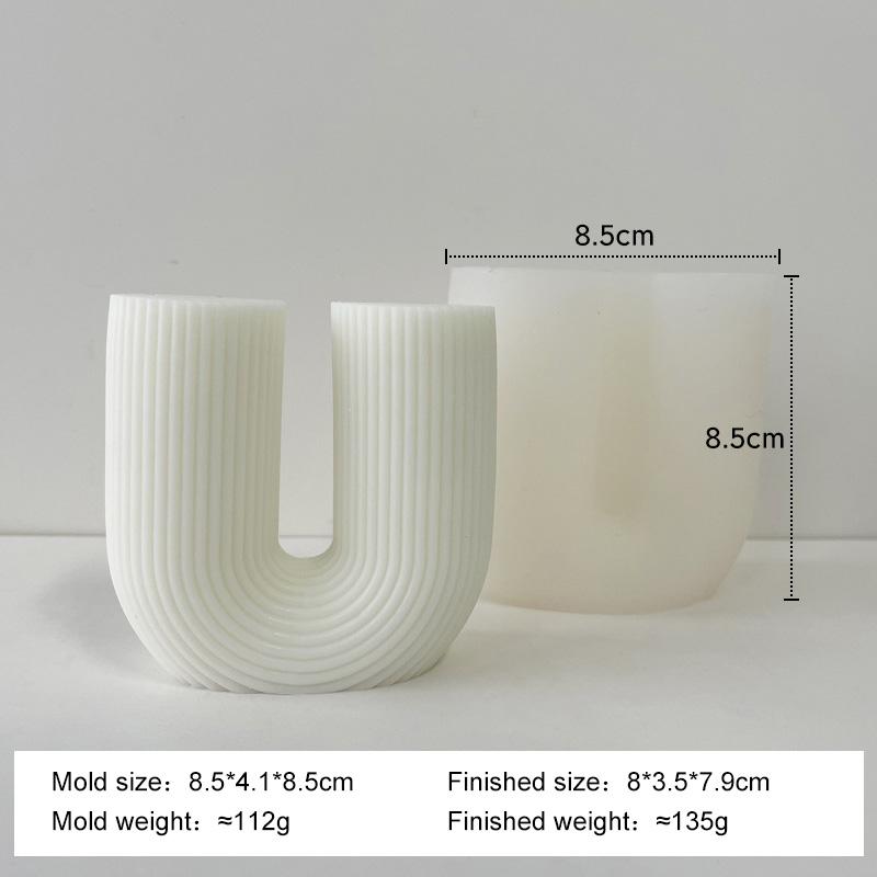 

Геометрическая форма U, силиконовая форма для свечей, сделай сам, ароматическая гипсовая фигурка, форма из силикона, ручная работа, принадлежности для изготовления свечей из соевого воска