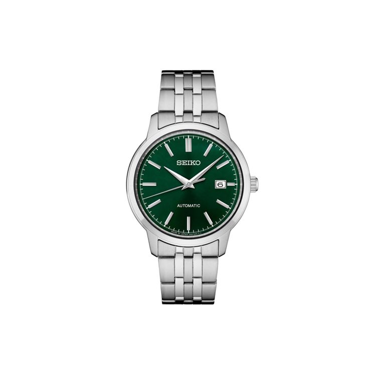 

Seiko Essentials Series 100m Waterproof Automatic Mechanical Movement Stainless Steel Watch Green Dial Men watches SRPH89K1 Green Dial