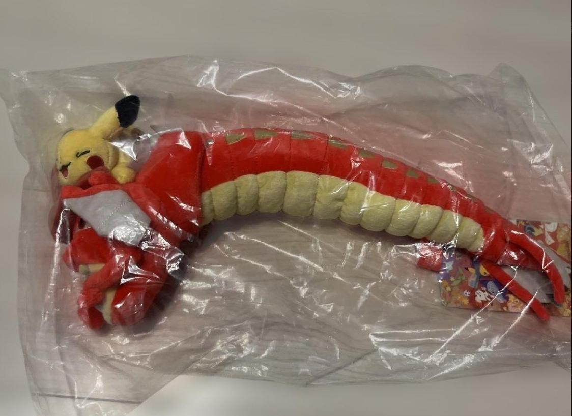Pokemon Center Hiroshima Limited Red Gyarados Pikachu Plush Toy
