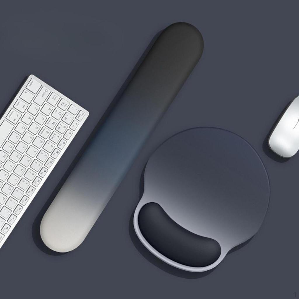 Alfombrilla de Ratón con Soporte para Muñeca Cojín para Gaming Esterilla Ergonómica de Apoyo para Teclado para Oficina Hogar