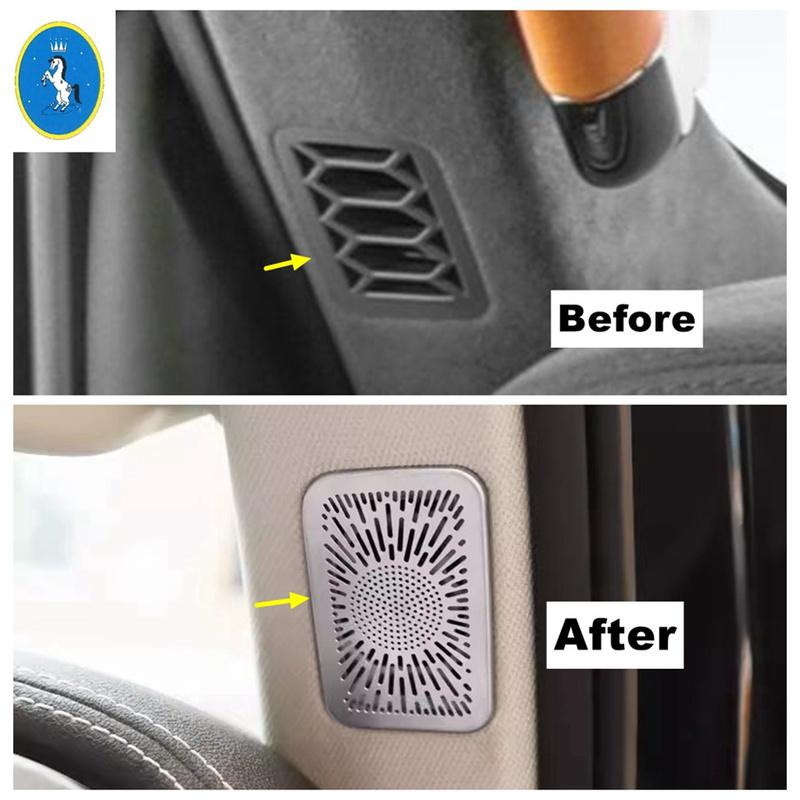 Black / Silver Pillar A Stereo Speaker / Reading Light Decor Accessories Cover Trim For Great Wall GWM WEY TANK 300