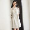 Tiansi Qipao Stand Up Collar Short Sleeved Dress