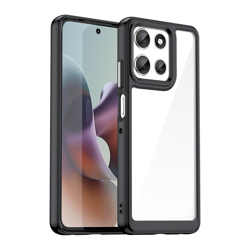 Przezroczyste Kolorowe Etui TPU dla Motorola Moto G06 Power G6 G86 G Pokrowiec Ochronny Przezroczyste Fundas Coque Capa