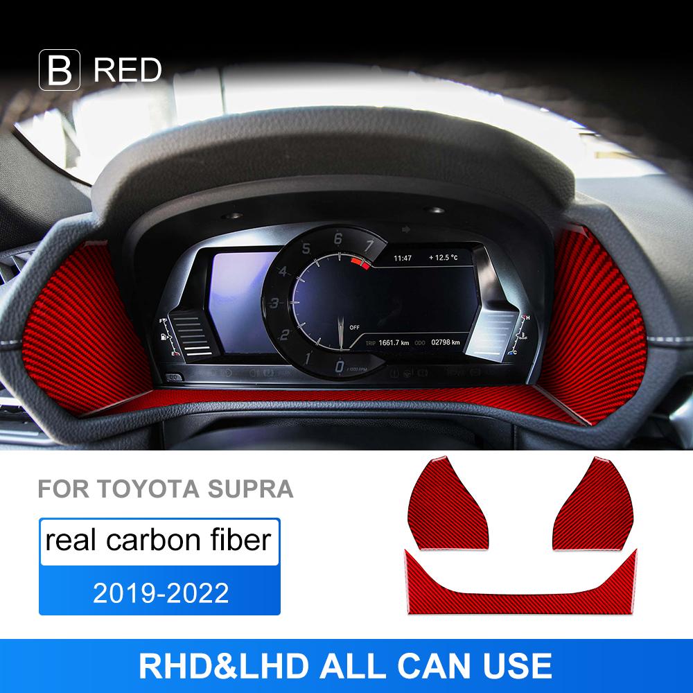 Real Carbon Fiber Sticker For Toyota Supra GR A90 A91 MK5 2019 2020 2025 2025 2025 2025 2025 RHD LHD Car Dashboard Instrument