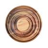 Large Japanese Acacia Wooden Tray & Dinner Plate Set