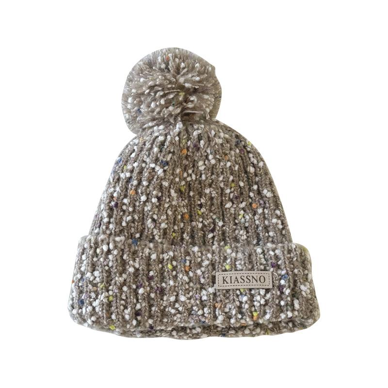 

Новые зимние шерстяные вязаные шапки, шикарная теплая детская шапочка для мальчиков и девочек, модная ретро вязаная шапка из флиса и плюша для детей, вязаный крючком капор хаки