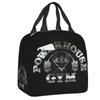 Powerhouse Gym Thermal Insulated Lunch Bags Women Fitness Bodybuilding Portable  Tote for Work School Travel Food Bento Box