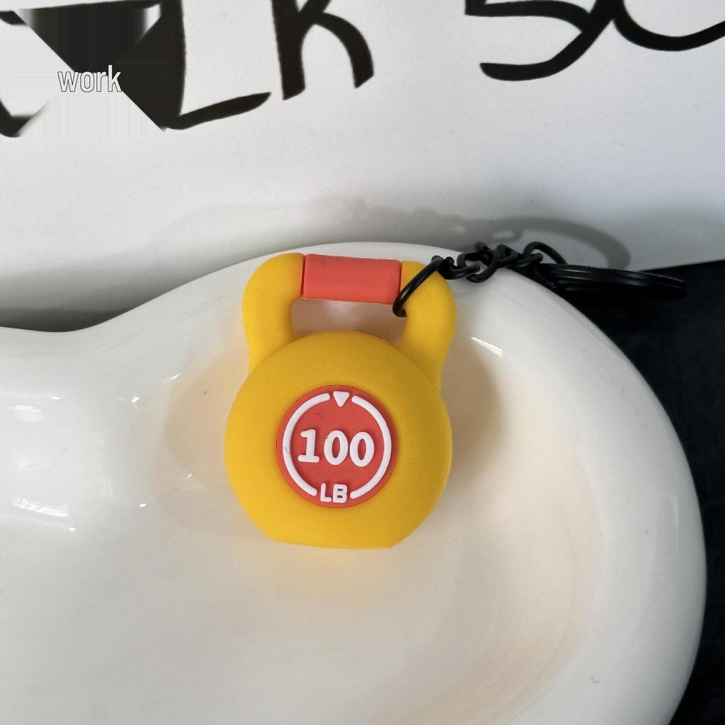 Miu Series Dumbbell Plate Keychain: Trendy Fitness Accessory & Sports Jewelry Gift