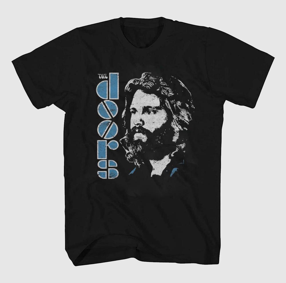 Футболка унисекс с коротким рукавом из черного хлопка The Doors Band Dionysus, все размеры M