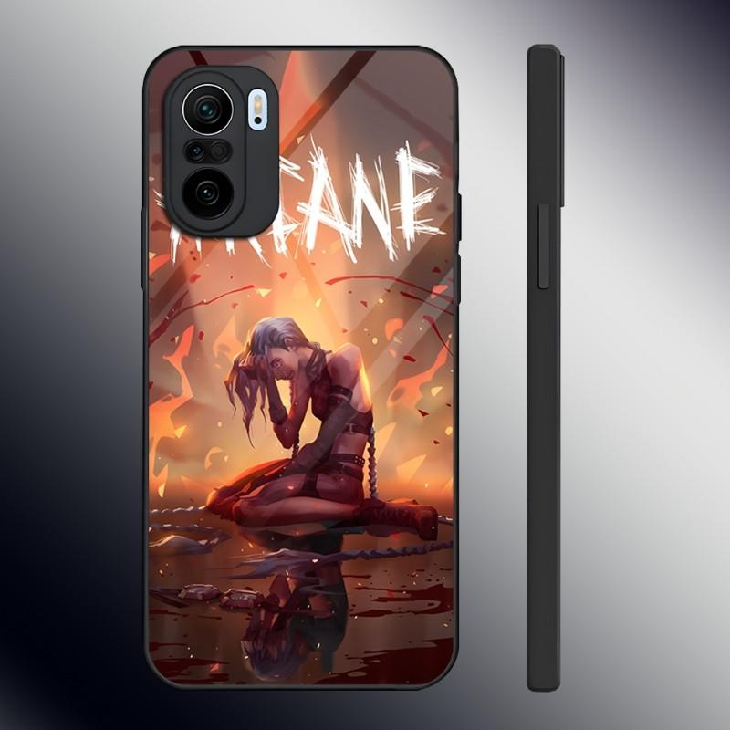 Arcane Jinx Phone Case Tempered Glass for Xiaomi 11T 10 12 10T 11i Redmi Note 11 9T 9A 9 8 10 11S Lite Pro Poco F3 Cover