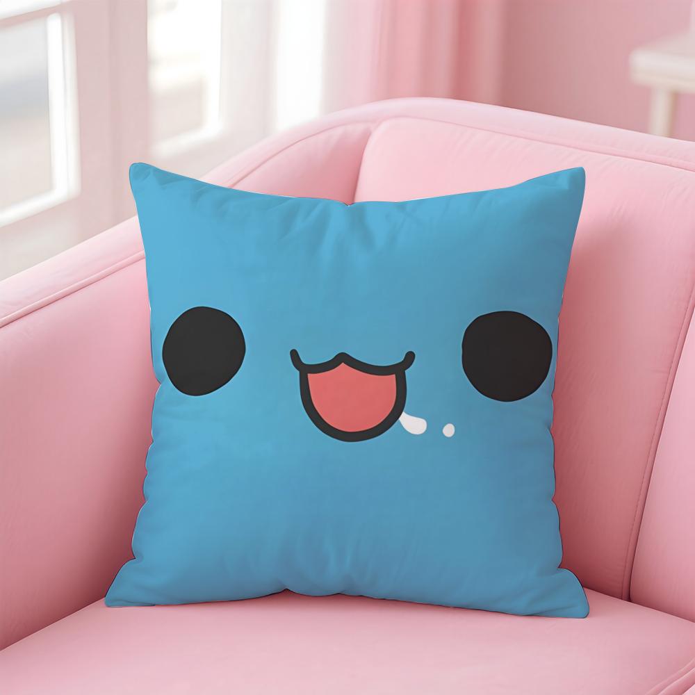 EEmoji Pattern Cushion Cover Linen Pillowcase Cover Soft Decor for Sofa Home Room