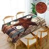 Western Country Barn Texas Star Rectangle Tablecloth Party Decor Reusable Waterproof Kitchen Dining Tablecloth Home Barn Decor