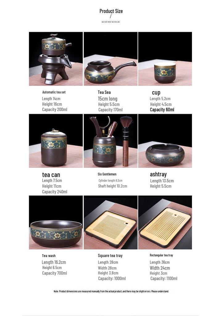 Automatic Ceramic Kung Fu Tea Set for Home: Teapot, Cups, Canister, Tray