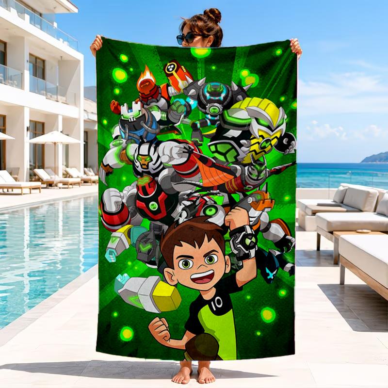 Alien Heroes Beach Towel, Microfiber Beach Towel, Perfect For Pool, Beach, Travel, Home Decor Beach Party Fan Gifts