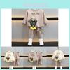 Elegante Completo Primaverile per Bambino con Trendy Felpa Orsetto e Set di Pantaloni Lunghi