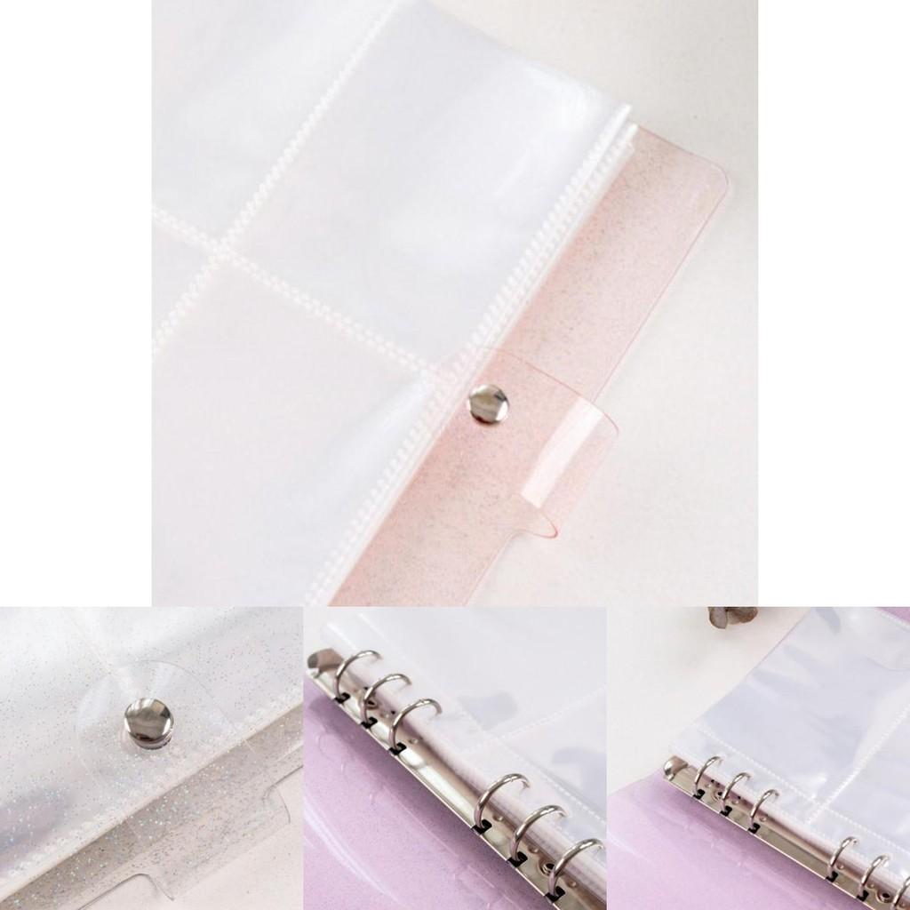 Fotoalbum mit 6 Löchern und großer Kapazität mit glitzerndem PP-Einband für Hochzeiten und Feiern