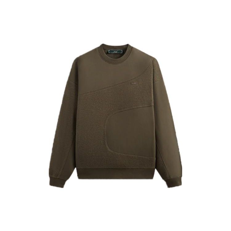 Kith Curved Seam Madison Crewneck Chelonian Unisex Tops Brown KHM031531-338
