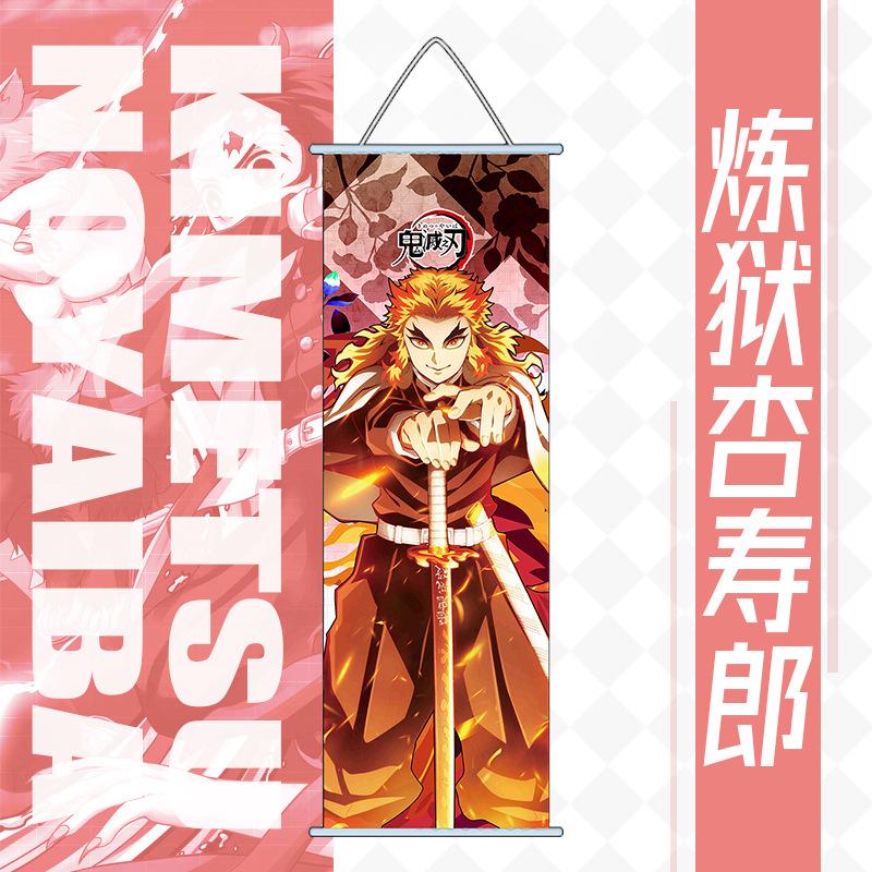 New Demon Slayer Hanging Paintings Reel Long Cartoon Kamado Nezuko Poster Wall Decoration Holiday Gifts Anime Peripherals