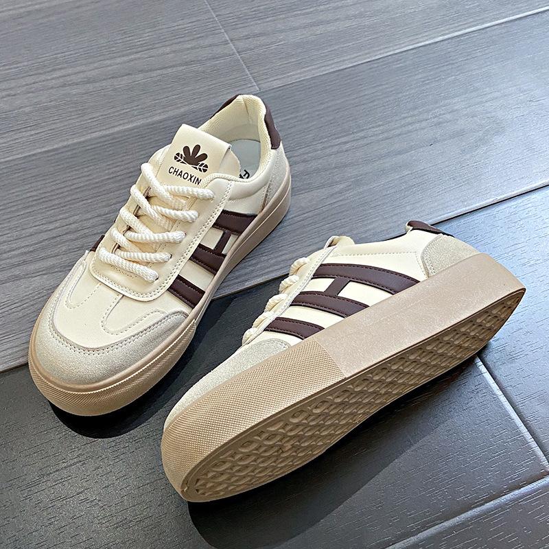 

2024 Spring, Summer, Autumn and Winter Foreign Trade New Women s Shoes Women s Board Shoes Student Shoes Little White Shoes Low Top Round Head Ribbon 40 темно-коричневого кольору