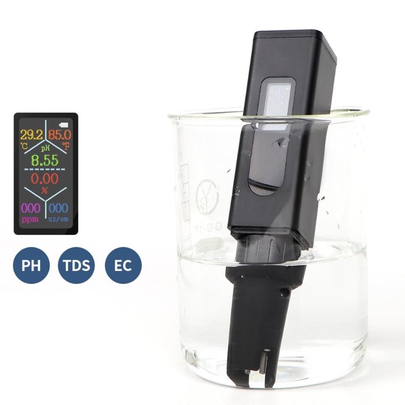 Multifunction Water Test Tool    Salinity Temperature Meter LCD Display Water Analysis Tool for Lab & Shower