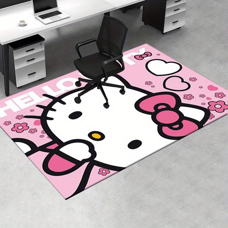 1pc Sanrio Hello Kitty Mermaid Printed Office Carpet Rectangle Rug Under The Table,Perfect Room Decor for Living Room, Bedroom, Kitchen, Non-slip Floo
