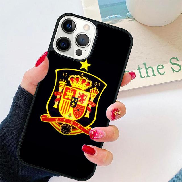 Spanien Spanische Flagge Handyhülle Rückseite für iPhone 17 Air 16 15 14 13 11 12 Pro Max Plus Hülle Coque
